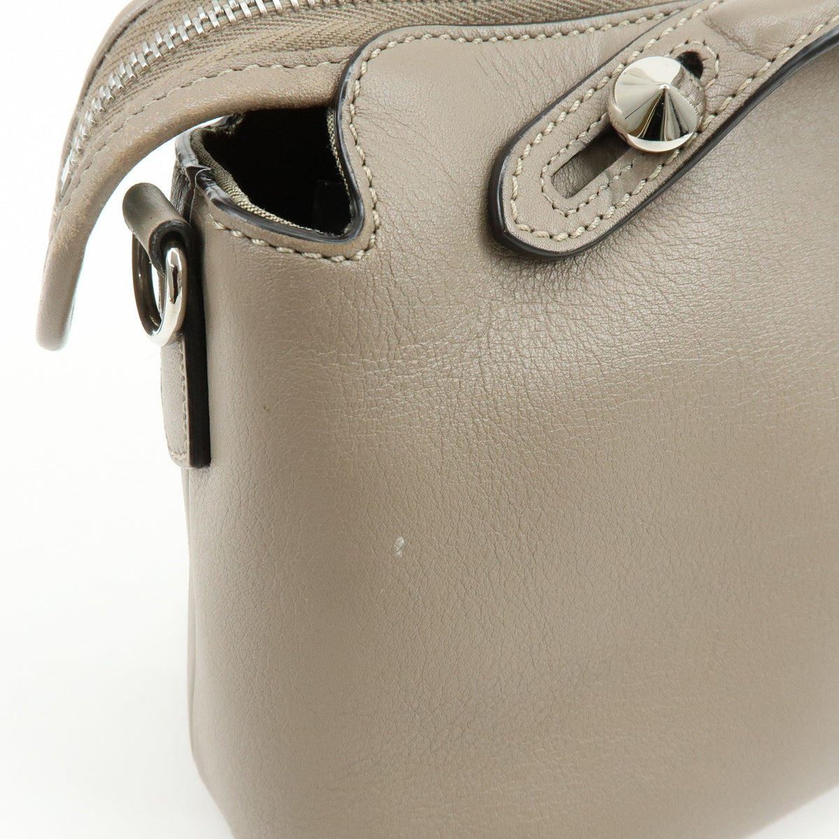 Fendi By The Way Satchel Leather, Beige, Leather, Handbag