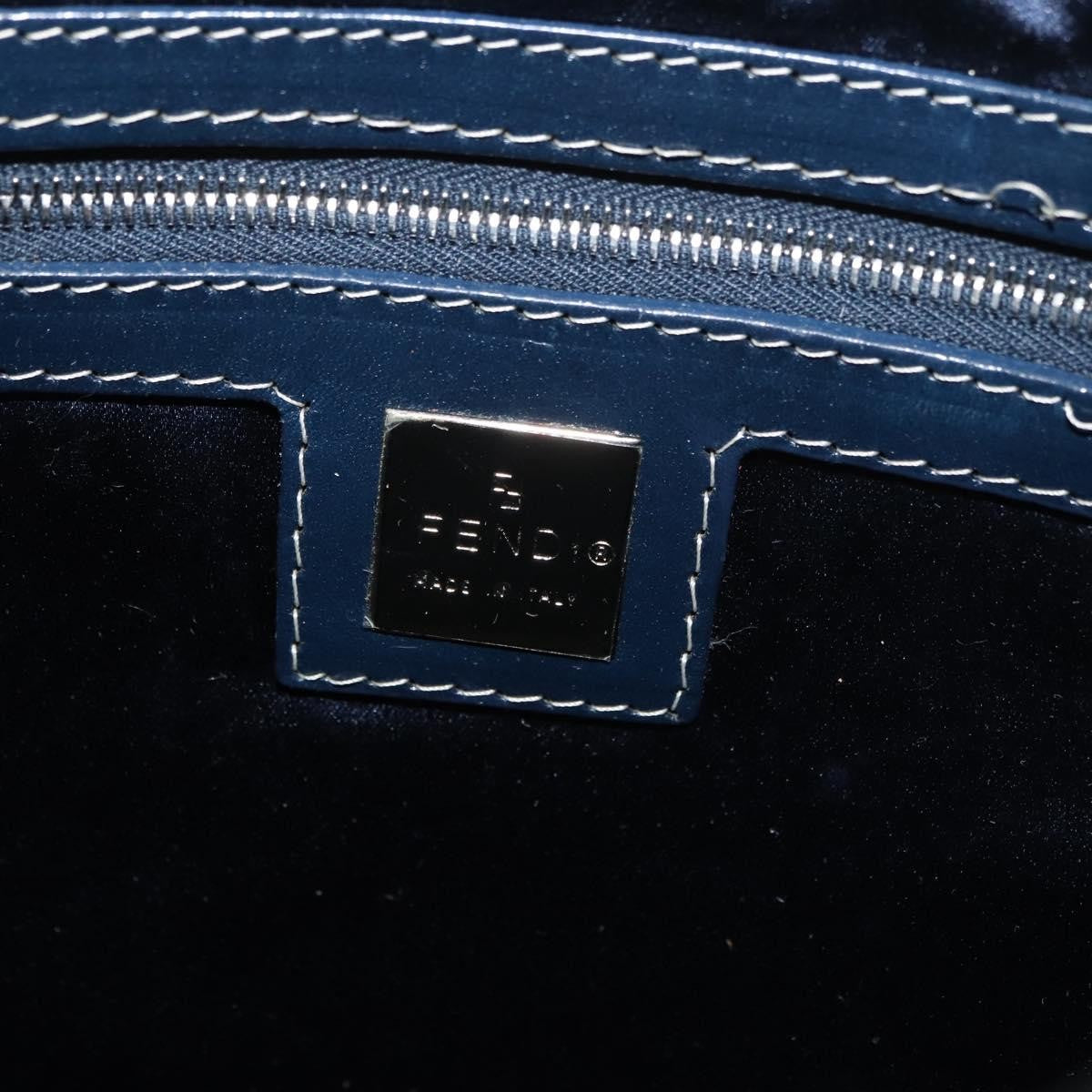 Fendi Baguette Zucchino Canvas, Navy, Canvas, Handbag