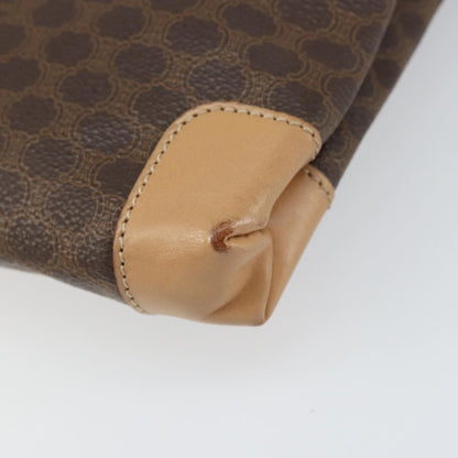 Celine Vintage Macadam Canvas and Leather, Brown, Canvas, Tote Bag