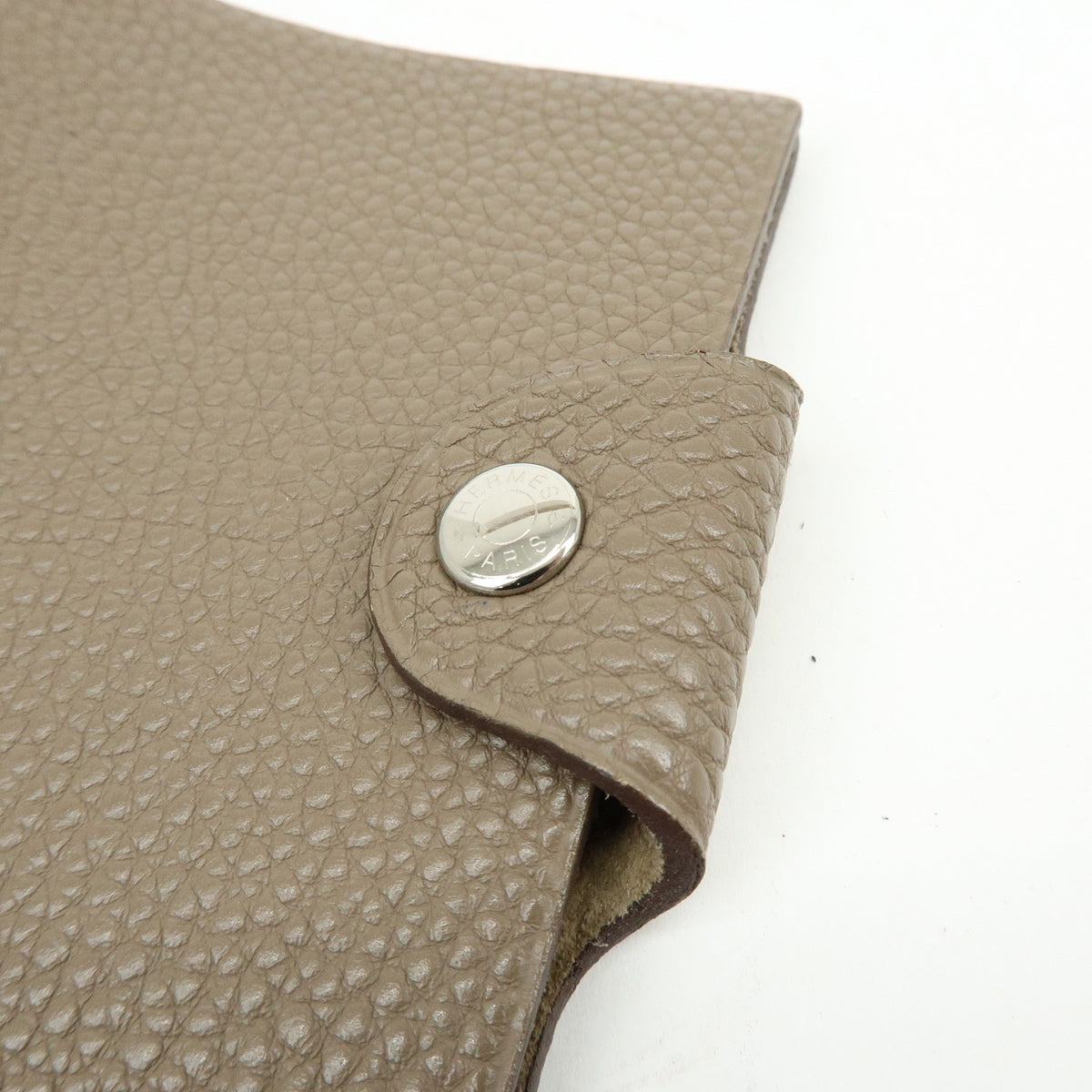 Hermes Ulysses Agenda Cover Leather, Beige, Leather, Briefcase