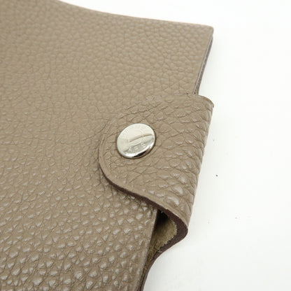 Hermes Ulysses Agenda Cover Leather, Beige, Leather, Briefcase
