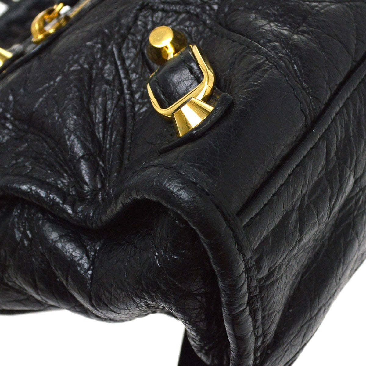 Balenciaga City Leather, Black, Leather, Handbag