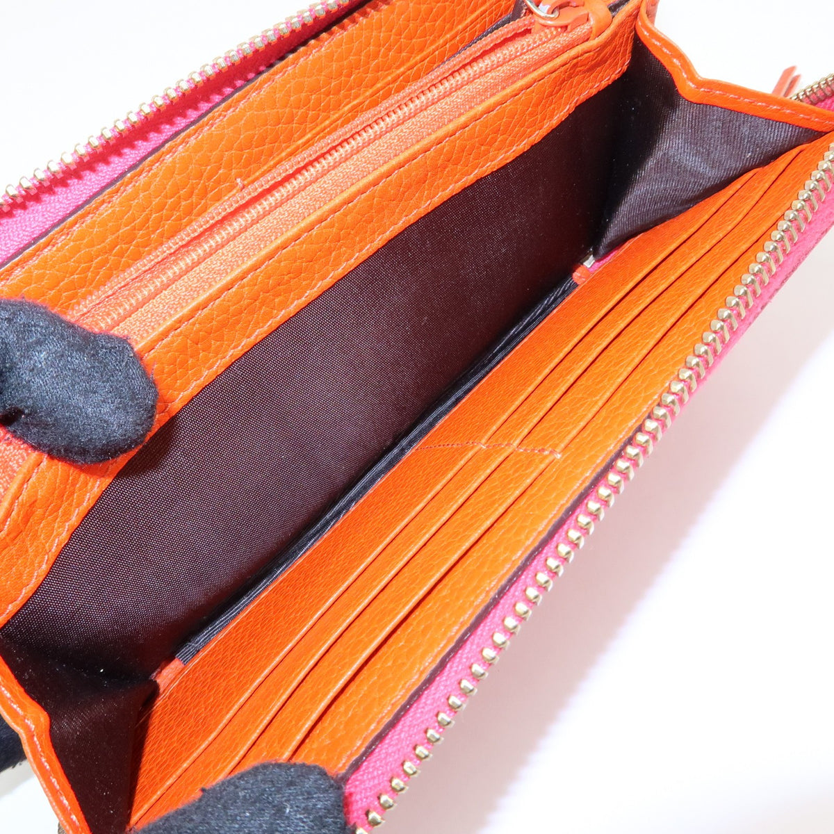 Gucci Bamboo Tassel Zip Leather, Pink, Leather, Wallet