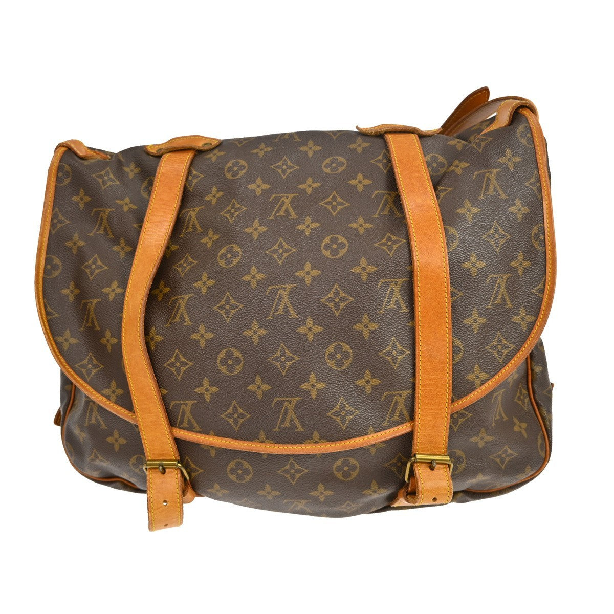 Louis Vuitton Saumur Monogram, Brown, Canvas, Shoulder Bag
