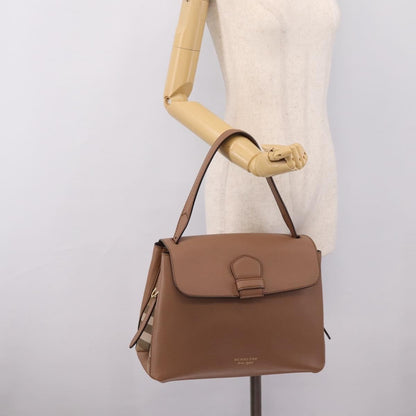 Burberry Camberley Top Handle Leather, Brown, Leather, Shoulder Bag