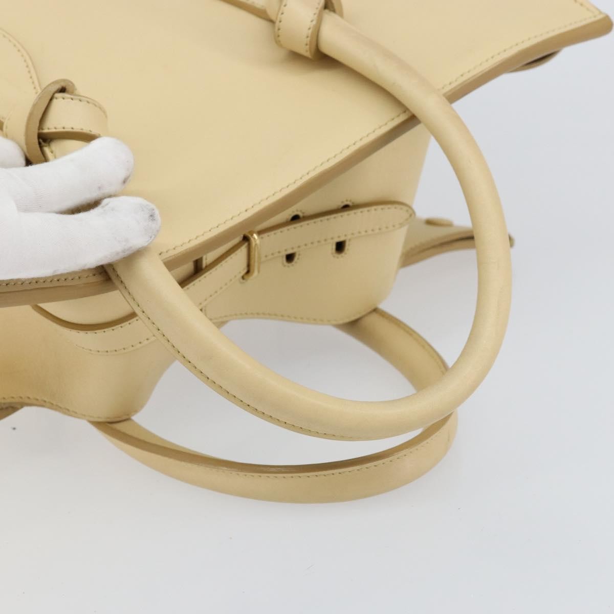 Celine Tie Tote Leather, Beige, Leather, Tote Bag