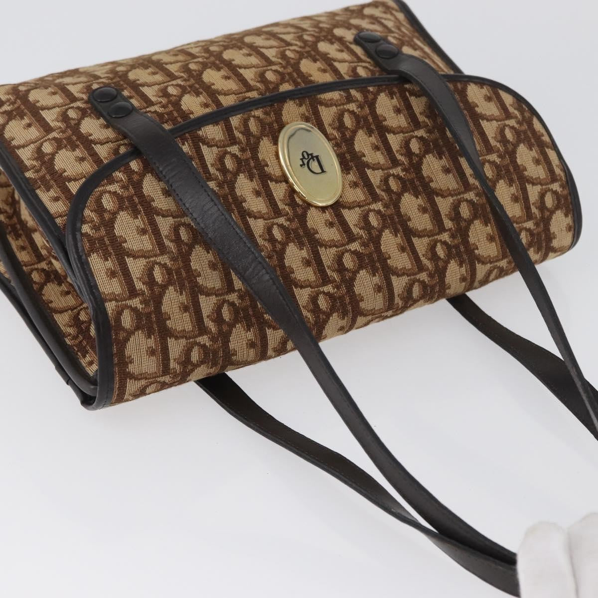 Christian Dior Trotter Canvas, Beige, Canvas, Shoulder Bag