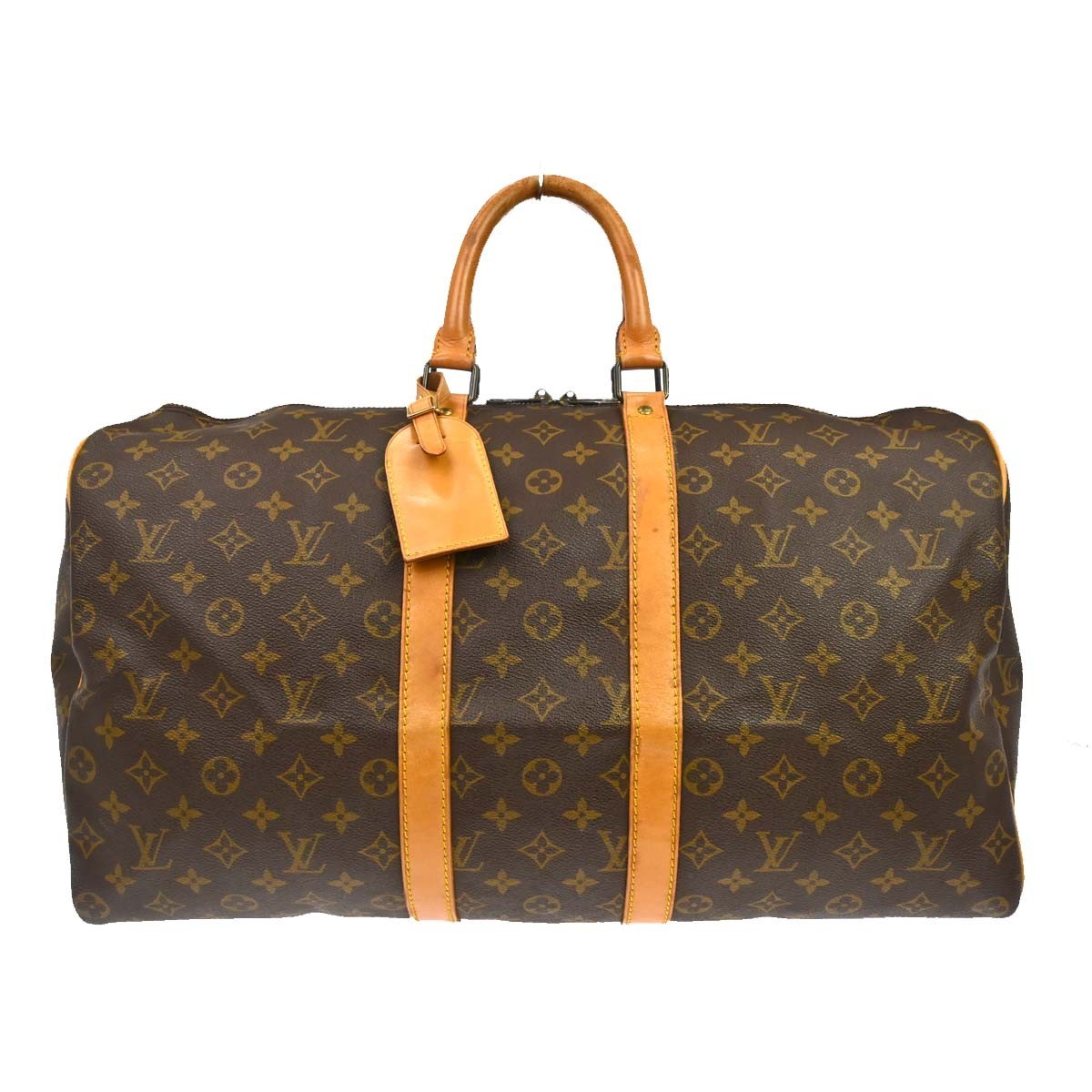 Louis Vuitton Keepall Monogram, Brown, Canvas, Travel Bag