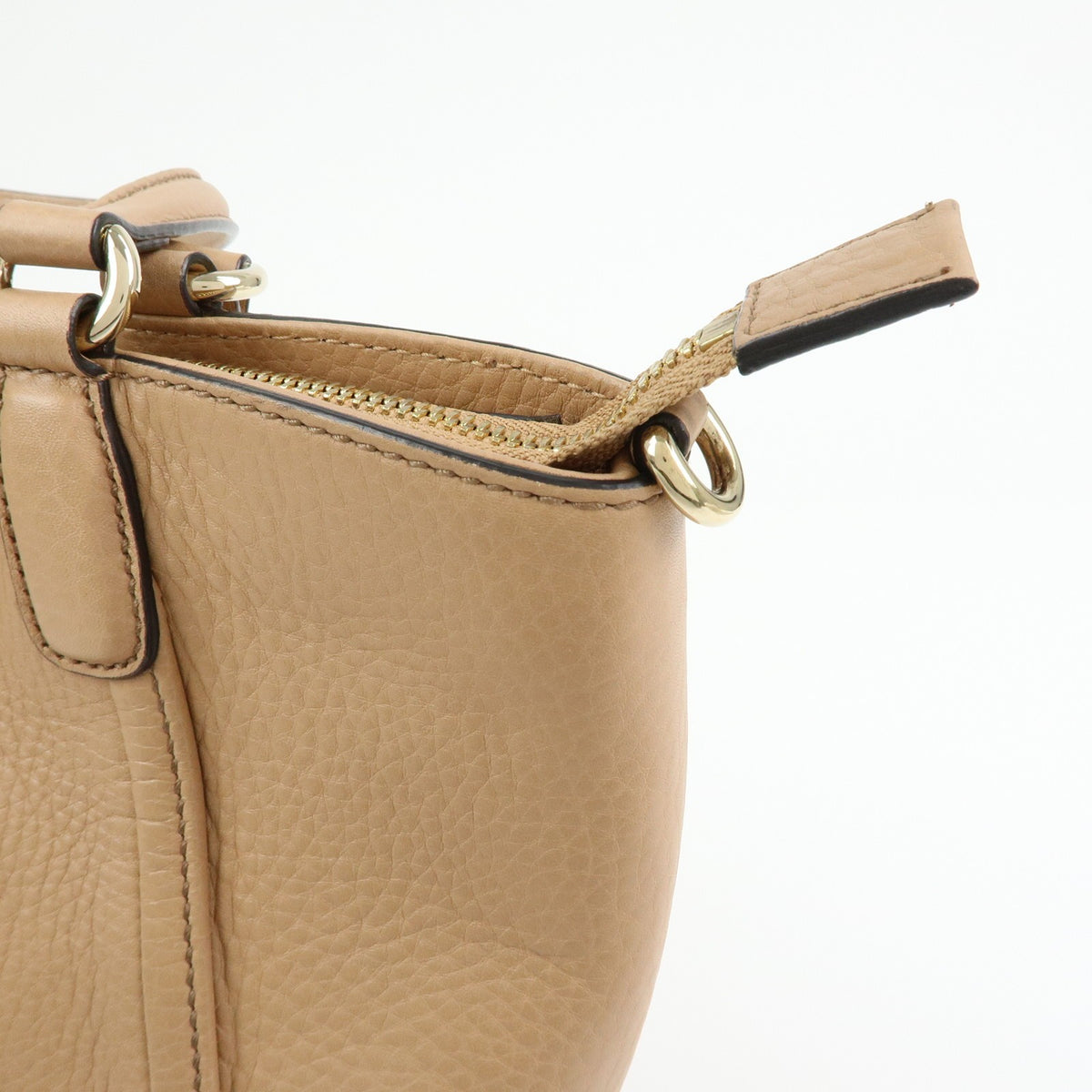 Gucci Soho Working Leather, Beige, Leather, Tote Bag