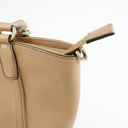 Gucci Soho Working Leather, Beige, Leather, Tote Bag