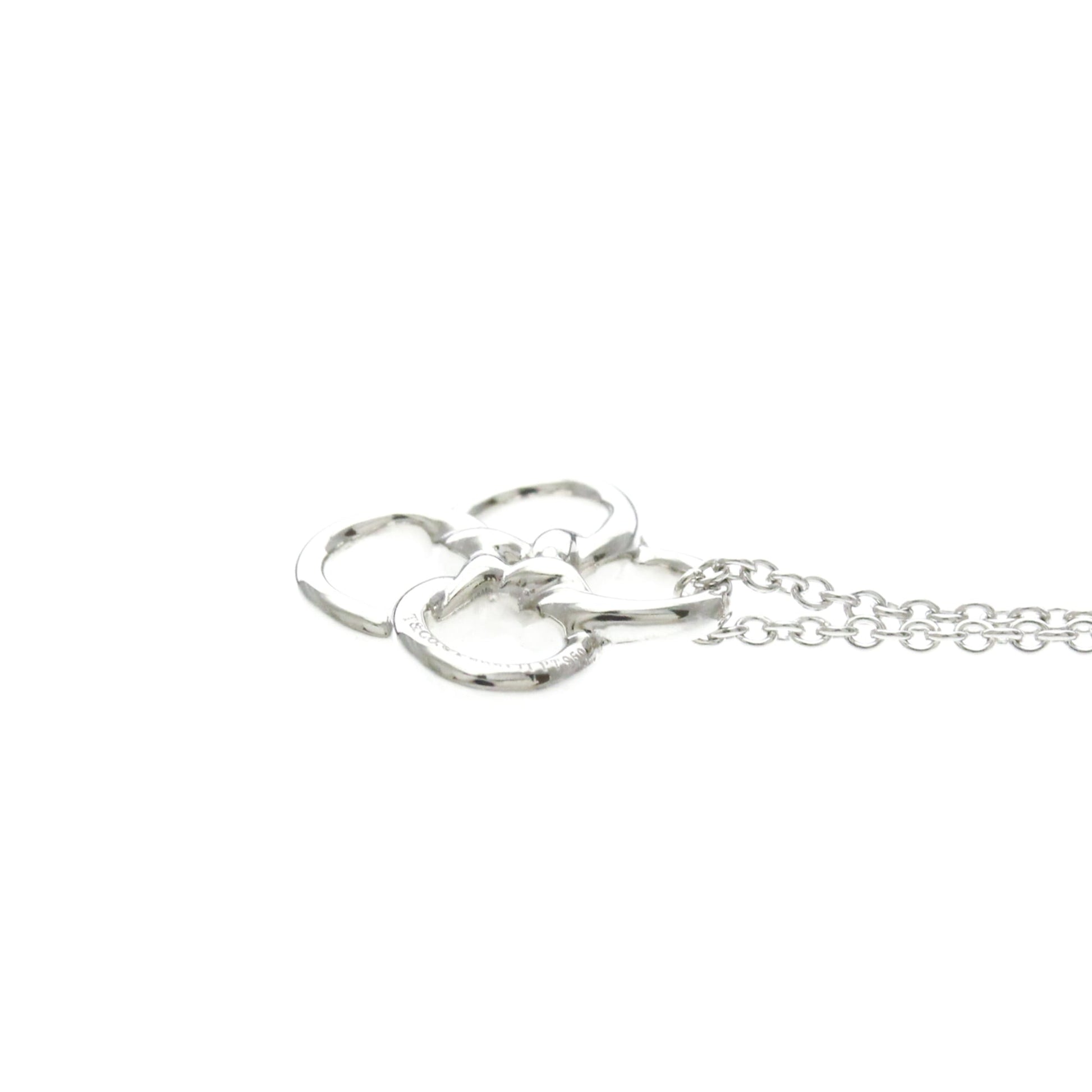 Tiffany & Co. Elsa Peretti Quadrifoglio Pendant Platinum, Silver, Platinum, Necklace
