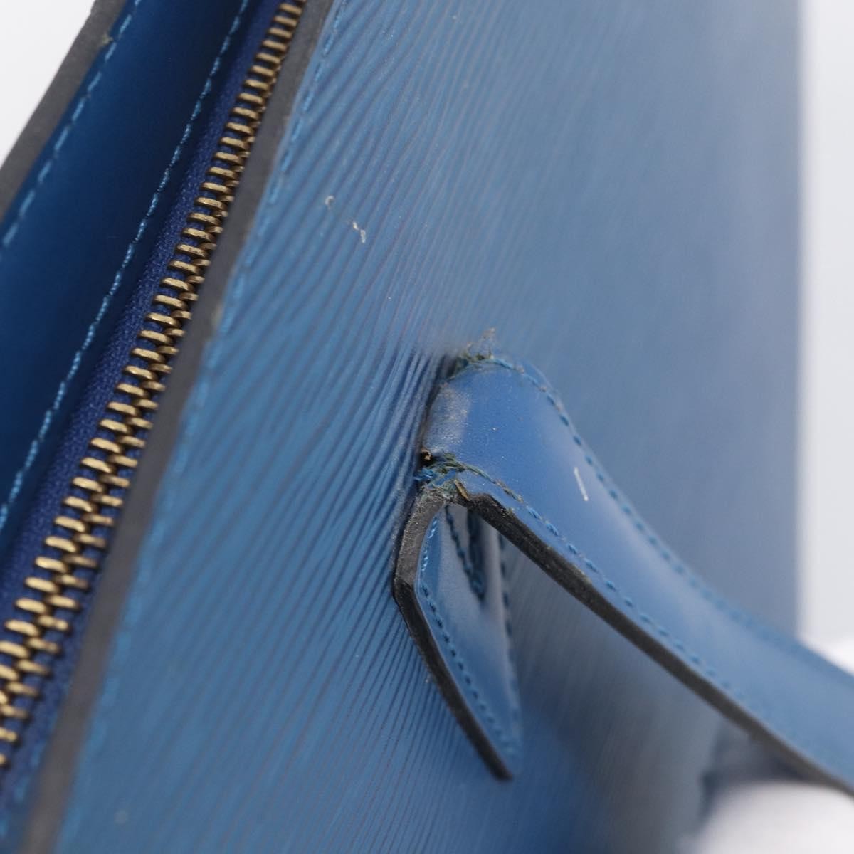 Louis Vuitton Saint Jacques Epi Leather, Blue, Leather, Handbag