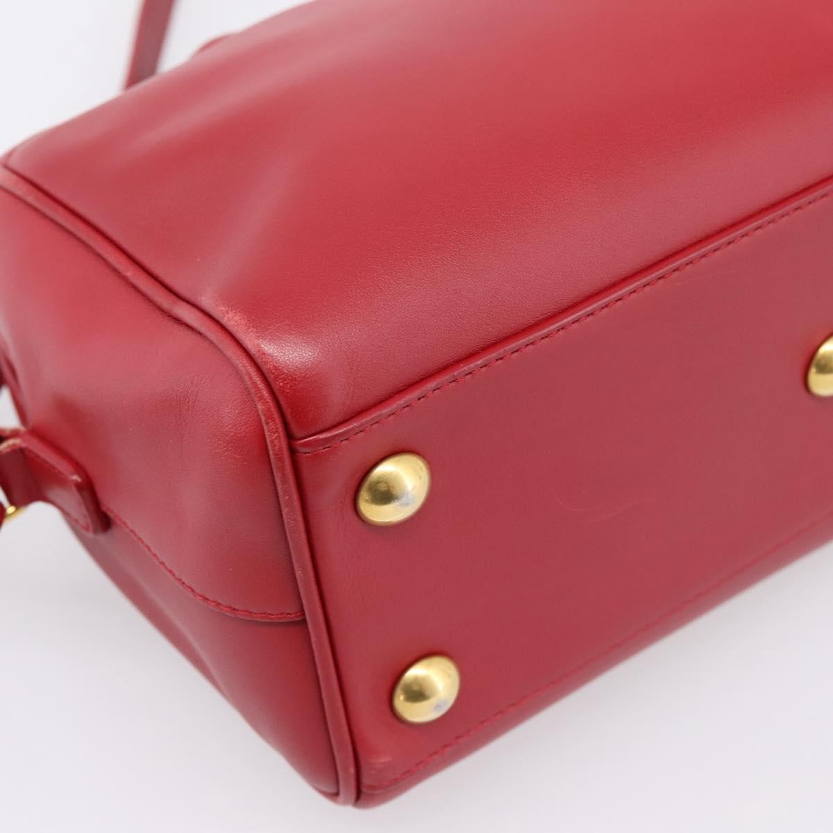 Saint Laurent Classic Baby Duffle Leather, Red, Leather, Handbag