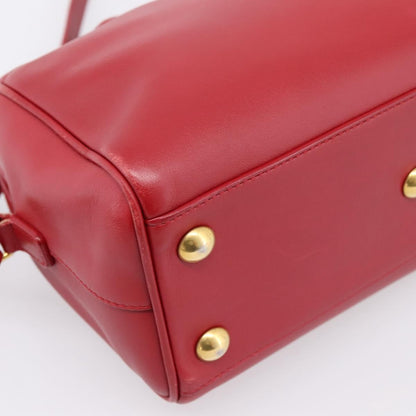 Saint Laurent Classic Baby Duffle Leather, Red, Leather, Handbag