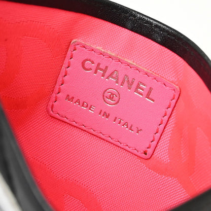 Chanel Cambon Card Holder Quilted Lambskin, Black, Leather, Card Holder