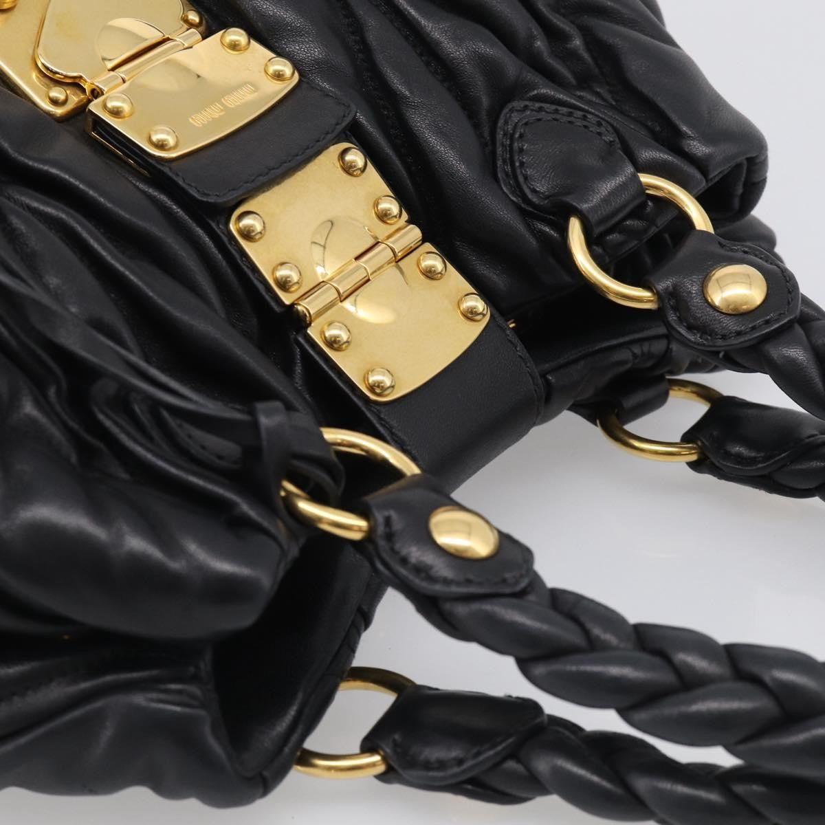 Miu Miu Coffer Convertible Satchel Matelasse Leather, Black, Leather, Handbag
