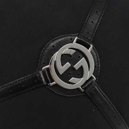 Gucci Reins Web Canvas, Black, Canvas, Shoulder Bag
