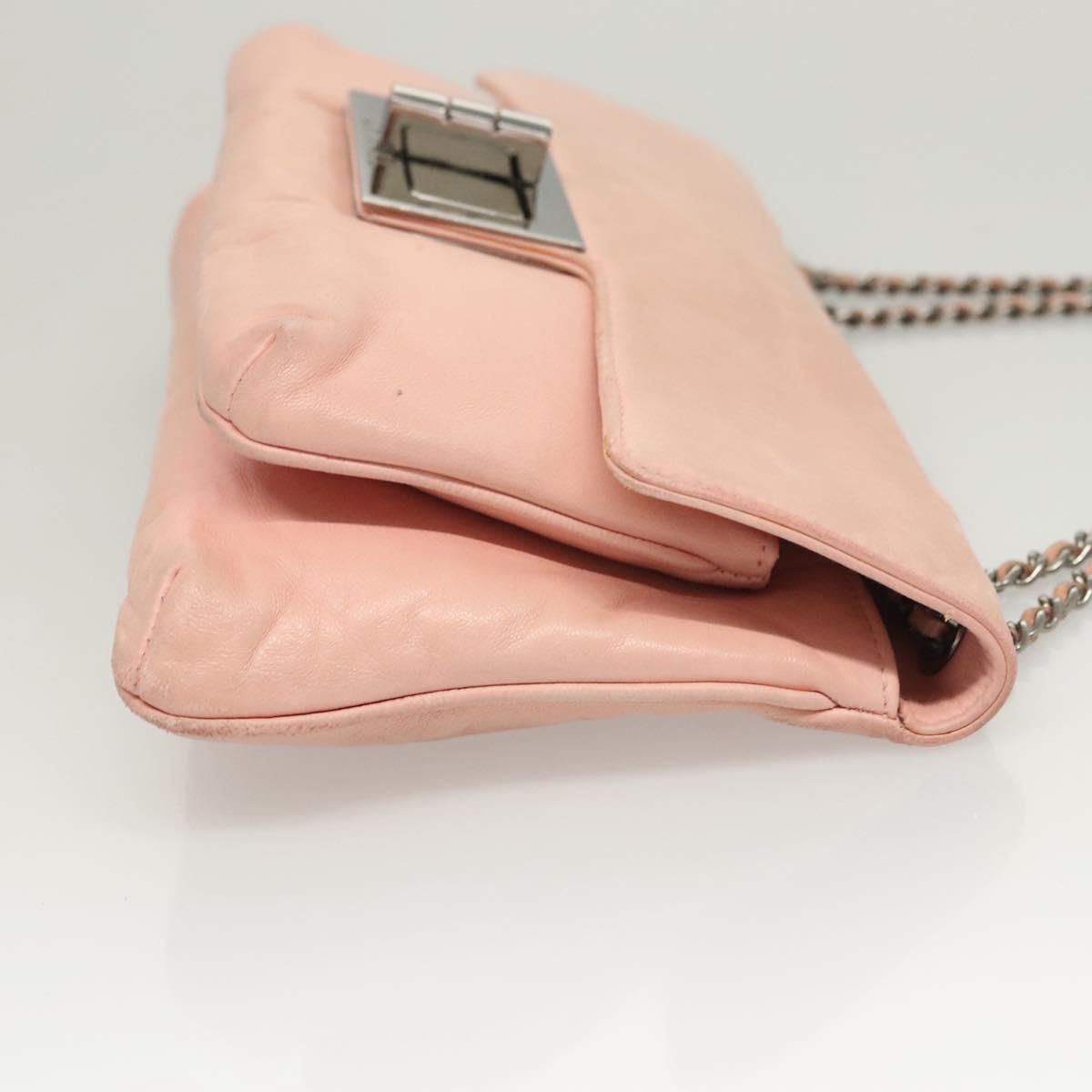 Chanel Chocolate Bar Mademoiselle Flap Bag Quilted Leather, PINK, LEATHER, Shoulder bag