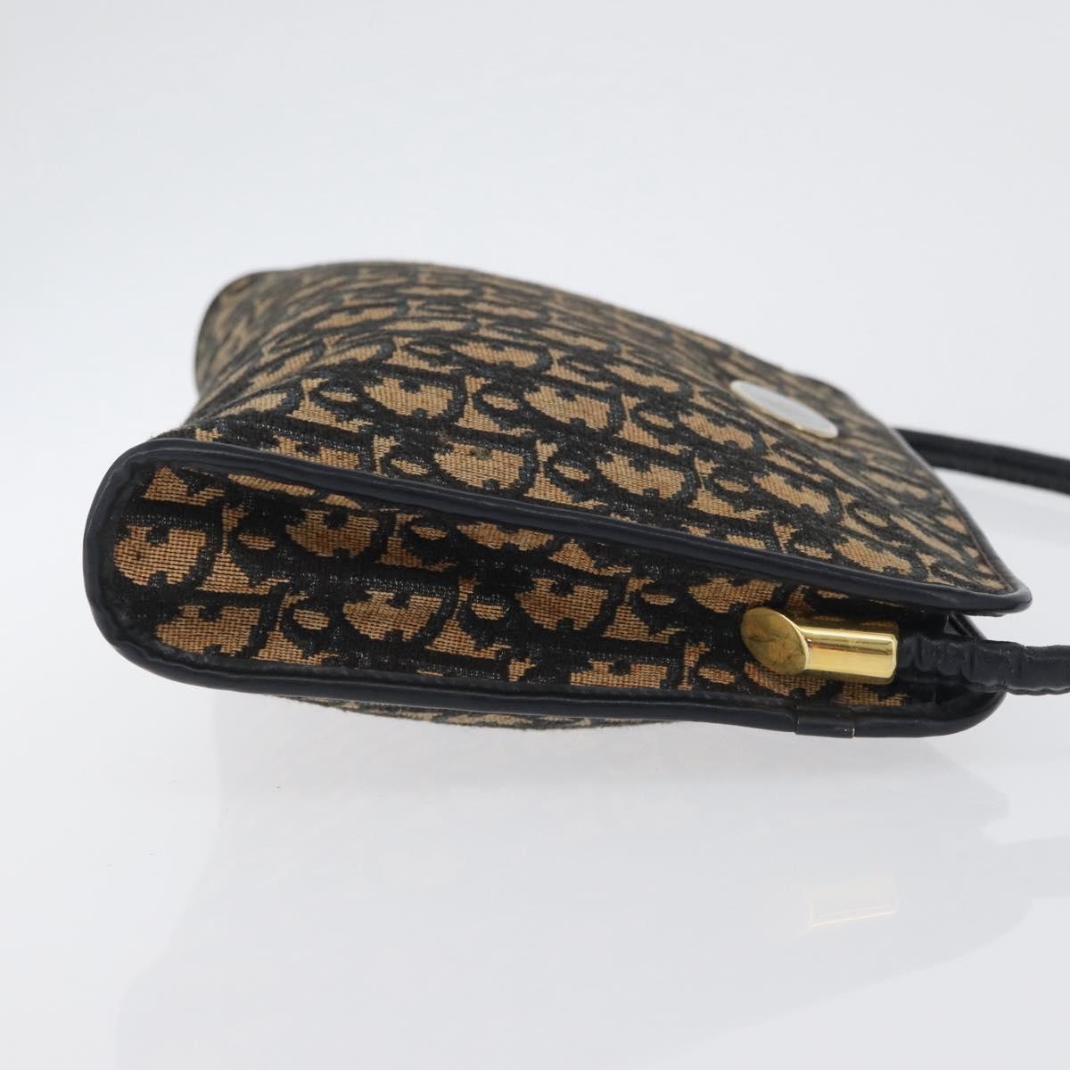Christian Dior Vintage Trotter Canvas, Navy, Canvas, Shoulder Bag