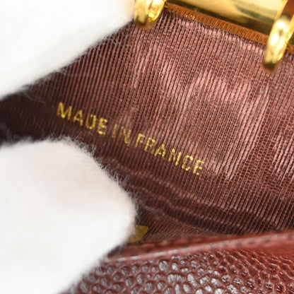 Chanel CC Bifold Quilted Caviar, Brown, Leather, Wallet