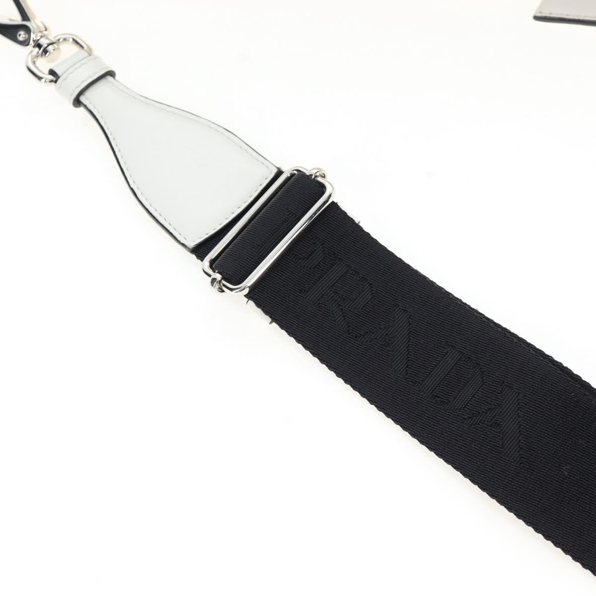 Prada Triangle Logo Wristlet Embossed Leather, White, Leather, Clutch