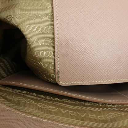 Prada Galliera Saffiano Leather with Applique, Pink, Leather, Handbag