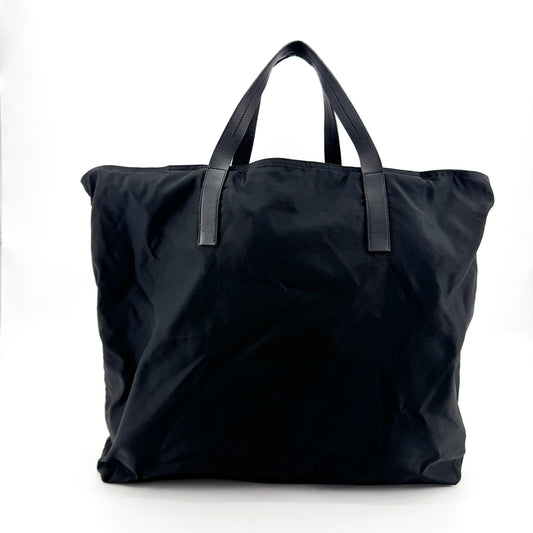Prada Open Tote Tessuto, Black, Nylon, Handbag