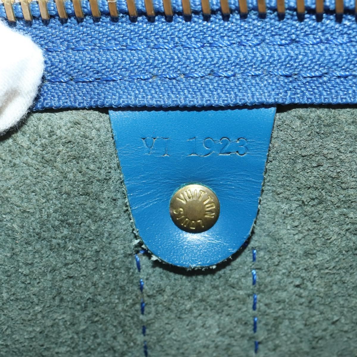 Louis Vuitton Keepall Bag Epi Leather, Blue, Leather, Travel Bag