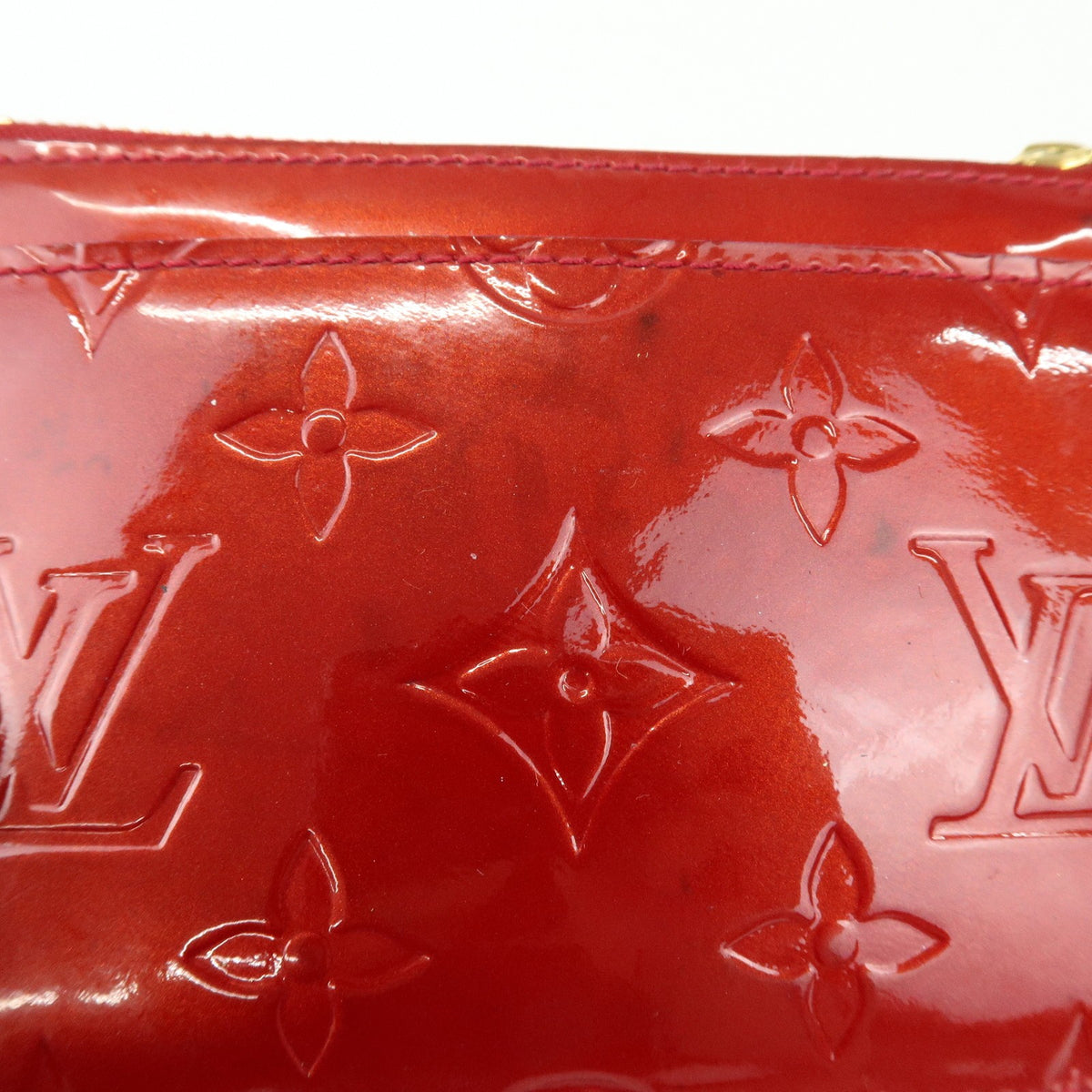 Louis Vuitton Pochette Clés Patent Leather, Red, Patent Leather, Wallet