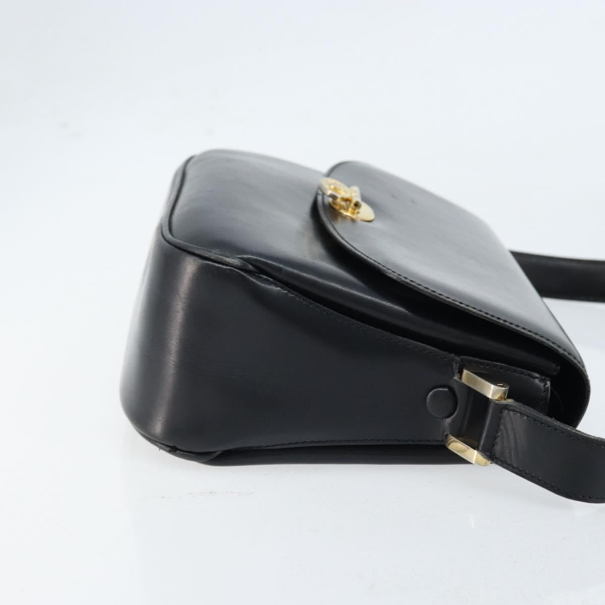 Celine Shoulder Leather, Black, Leather, Shoulder Bag