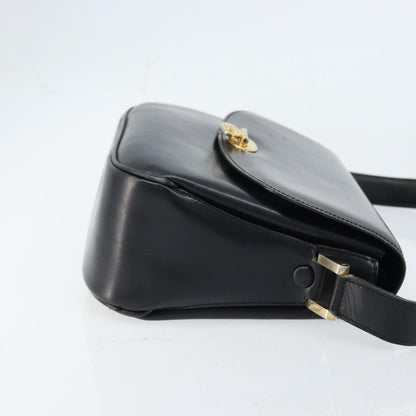 Celine Shoulder Leather, Black, Leather, Shoulder Bag