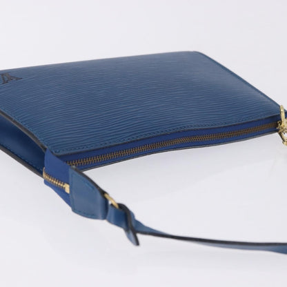 Louis Vuitton Pochette Accessoires Epi, Blue, Leather, Clutch
