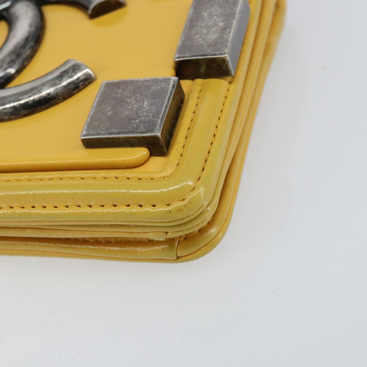Chanel Boy Brick Flap Bag Lambskin and Plexiglass, YELLOW, LEATHER, Clutche & pouche