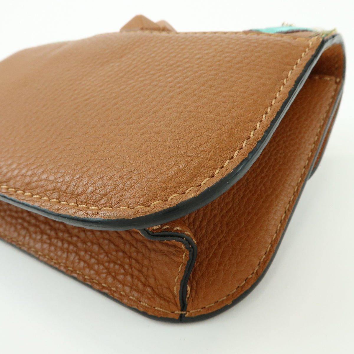 Valentino Garavani Glam Lock Leather, Brown, Leather, Shoulder Bag