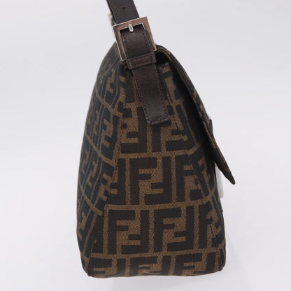 Fendi Zucchino Mamma Baguette Canvas, Brown, Canvas, Shoulder Bag