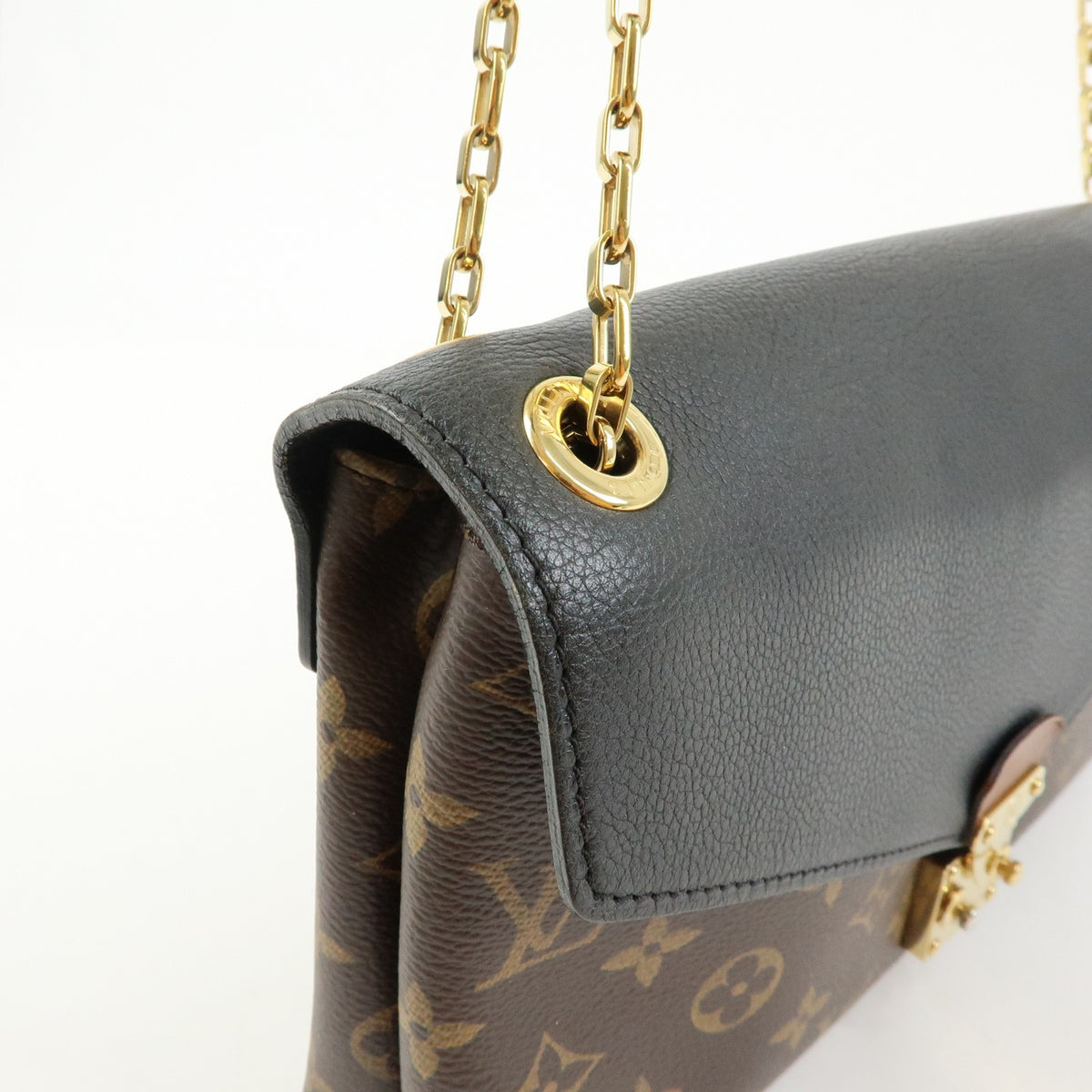 Louis Vuitton Pallas Chain Monogram Canvas and Calfskin, Brown, Canvas, Shoulder Bag