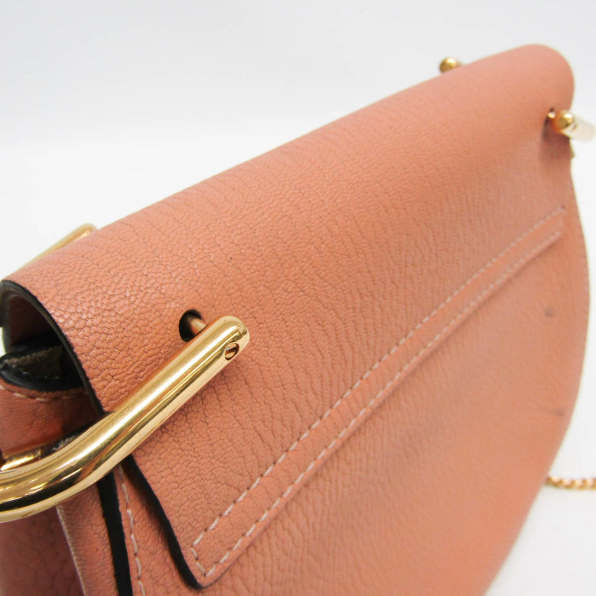 Chloe Drew Leather, Orange, Leather, Crossbody Bag