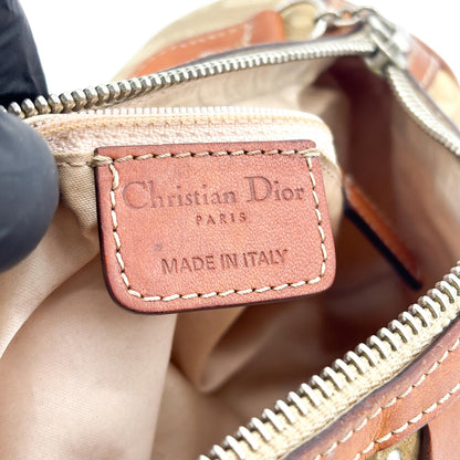 Christian Dior Vintage Trotter Romantique Boston Diorissimo Coated Canvas, Brown, Canvas, Handbag