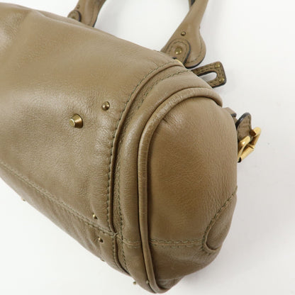 Chloe Paddington Leather, Brown, Leather, Tote Bag