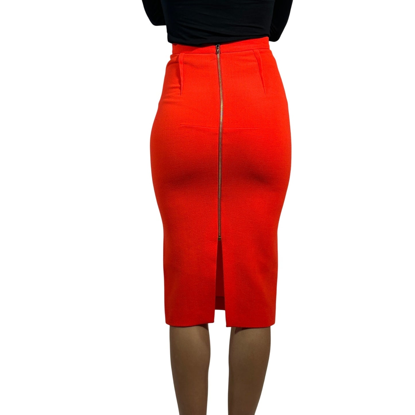 ROLAND MOURET Wool Midi Pencil Skirt