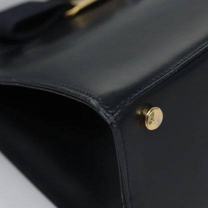 Salvatore Ferragamo Convertible Vara Bow Tote Leather, Navy, Leather, Handbag