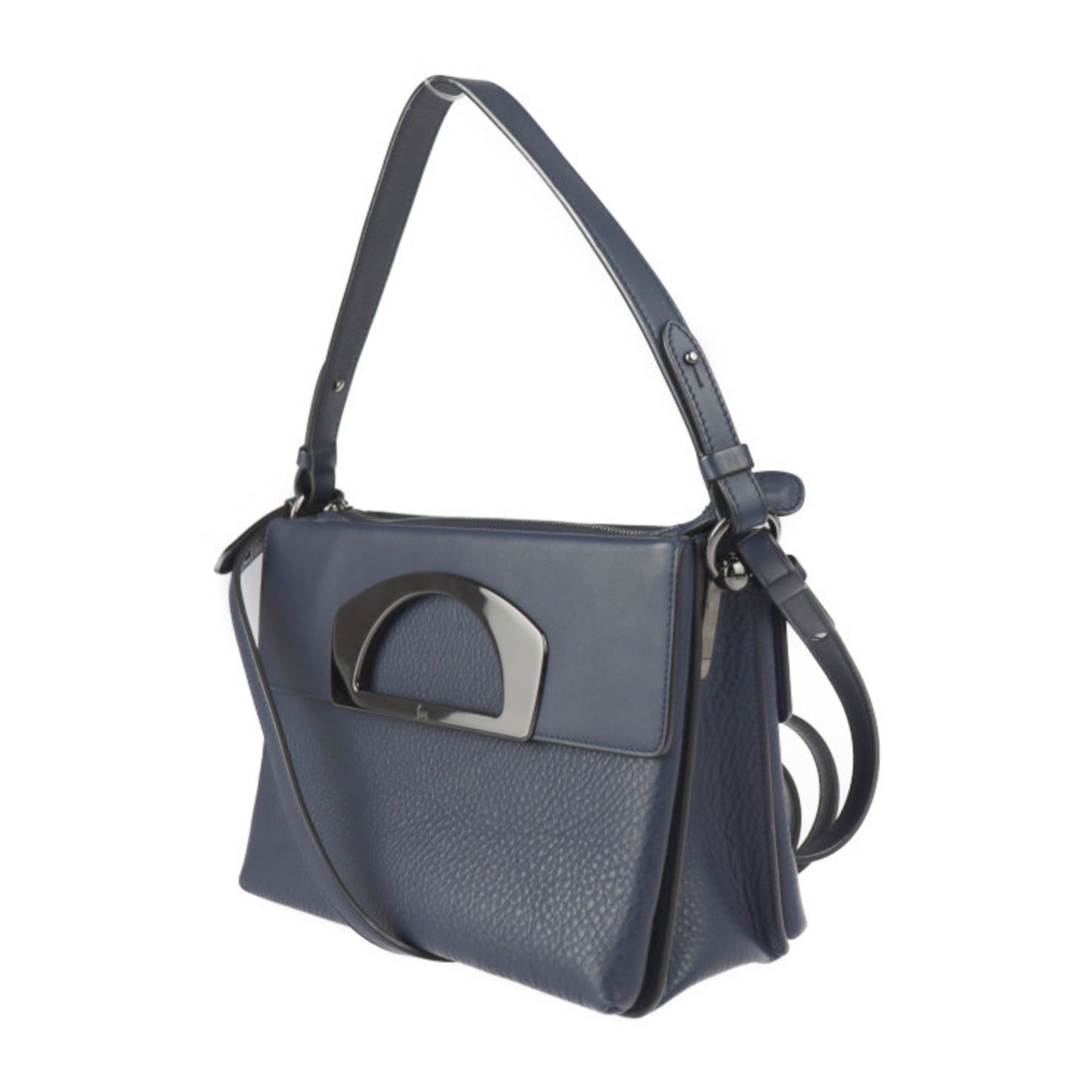 Christian Louboutin Passage, Navy, Leather, shoulder
