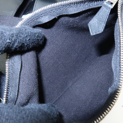 Hermes Valparaiso Toile and Leather, Black, Canvas, Handbag