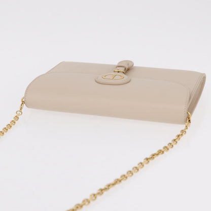 Christian Dior Bobby Flap Leather, Beige, Leather, Shoulder Bag