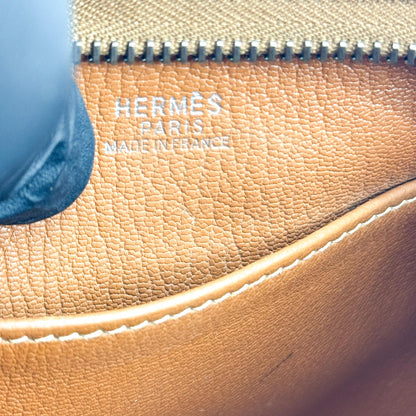 Hermes Berlingot Leather, Brown, Leather, Shoulder Bag