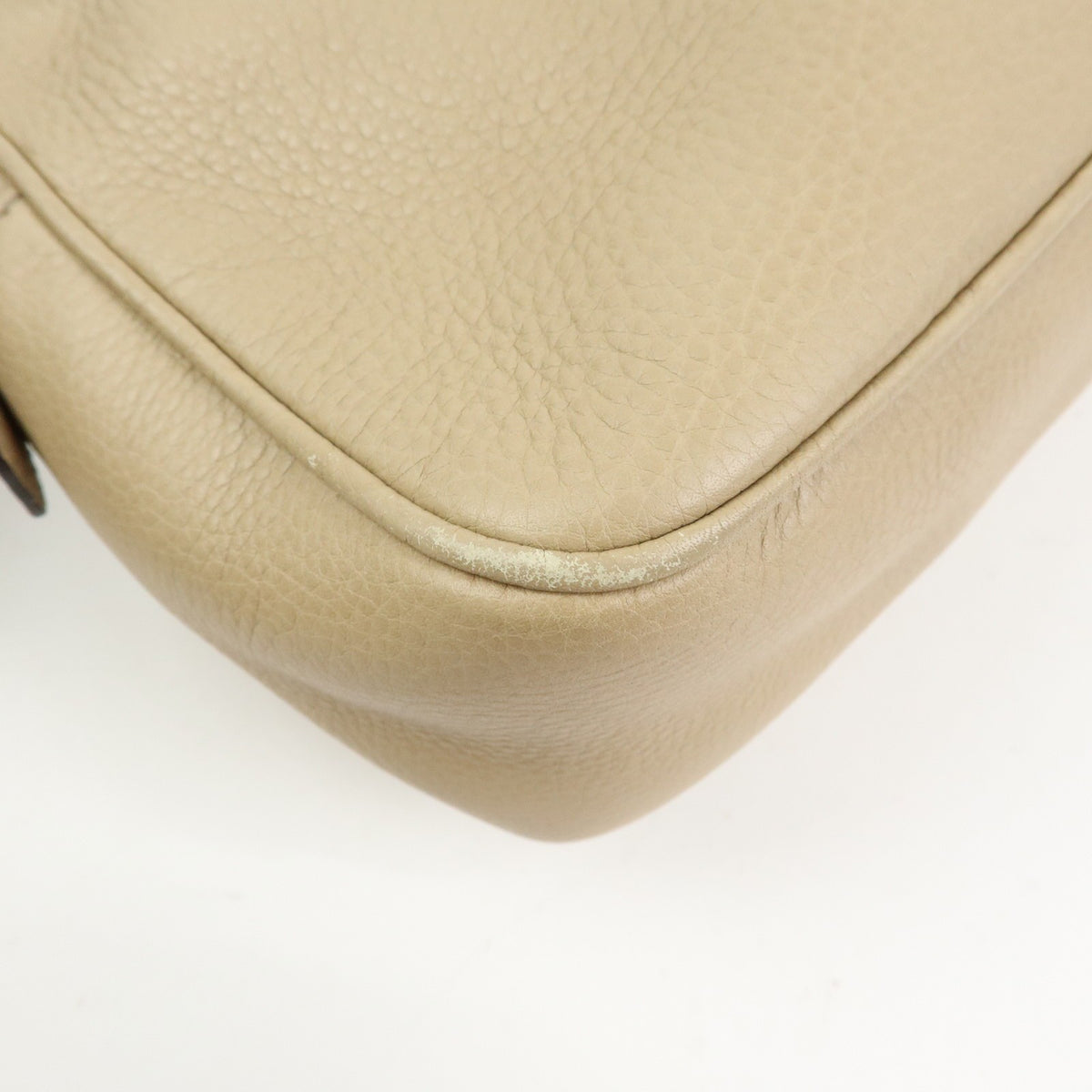 Gucci Soho Chain Zip Leather, Beige, Leather, Shoulder Bag