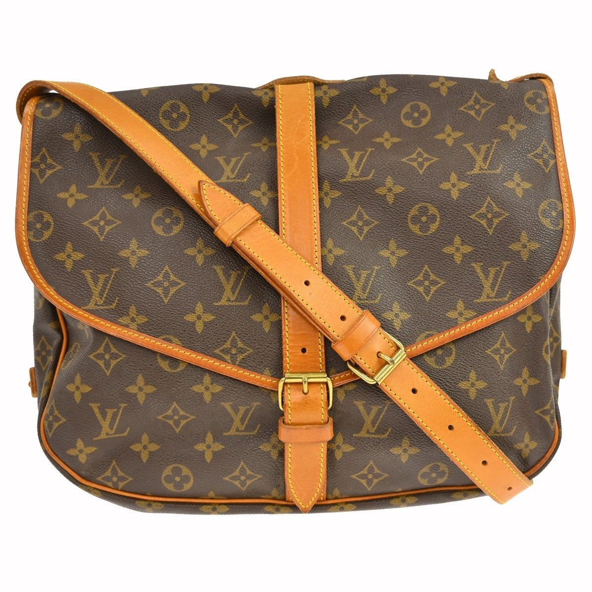 Louis Vuitton Saumur Monogram Canvas, Brown, Canvas, Shoulder Bag