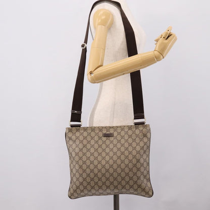 Gucci Zip Top Messenger GG Coated Canvas, Beige, Canvas, Handbag