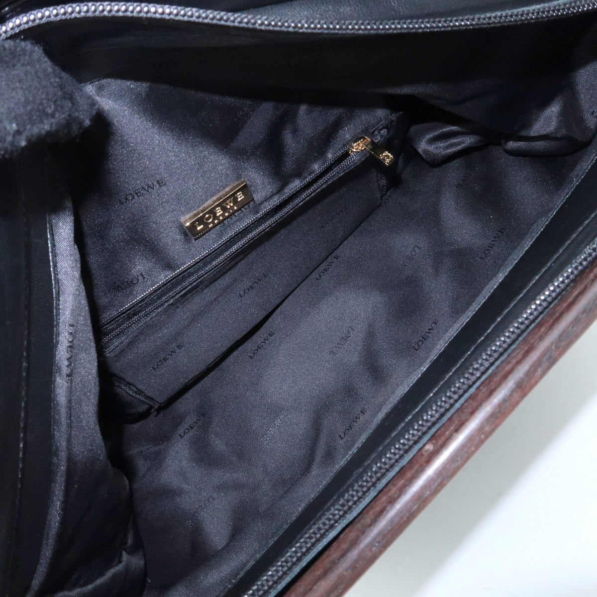 Loewe Tote Leather, Black, Leather, Tote Bag
