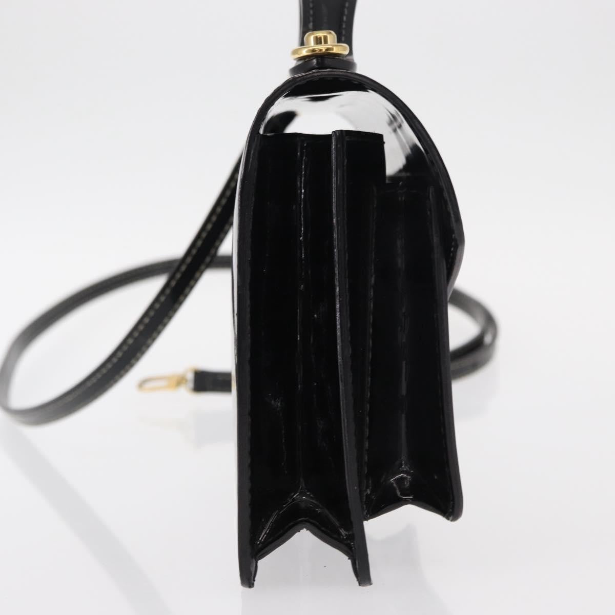 Louis Vuitton Monceau Vernis, Black, Patent Leather, Handbag